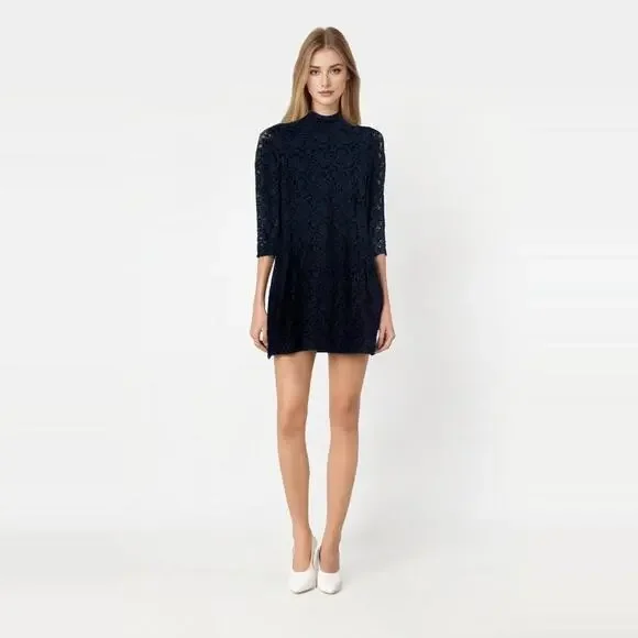 Zara | Dresses | 23 Zara Mock Neck Lace Shift Dress Medium Black Cutout Back 34 Sleeve 6893 | Poshmark Zara | Dresses | 23 Zara Mock Neck Lace Shift Dress Medium Black Cutout Back 34 Sleeve 6893 | Poshmark